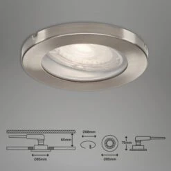 Briloner LED-Einbaustrahler 3er-Set Nickel Matt IP 65 -Beleuchtungsgeschäft 002707353911 1675 102020 6