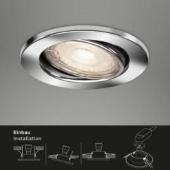Briloner LED-Einbaustrahler 3er GU10 Chrom Ø 8,6 Cm Schwenkbar 11 Briloner LED-Einbaustrahler 3er GU10 Chrom Ø 8,6 Cm Schwenkbar -Beleuchtungsgeschäft 002707367413 1675 102020 3