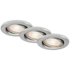 Briloner LED-Einbaustrahler 3er GU10 Alumium Ø 8,6 Cm Schwenkbar -Beleuchtungsgeschäft 002707367420 1675 102020 2