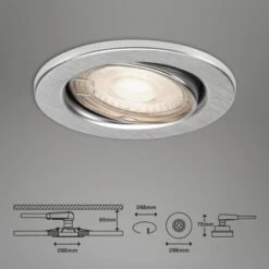 Briloner LED-Einbaustrahler 3er GU10 Alumium Ø 8,6 Cm Schwenkbar -Beleuchtungsgeschäft 002707367420 1675 102020 7