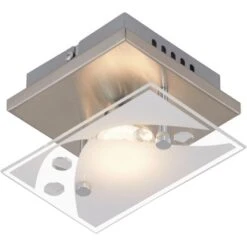 Briloner LED-Deckenleuchte 1-flammig Nickel Matt 8,5 Cm X 12 Cm X 15 Cm -Beleuchtungsgeschäft 2050540 1675 3329012bel