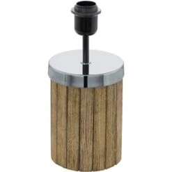 Eglo Tischleuchte Thornwill Holz Chrom