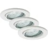 Briloner LED-Einbauleuchte 3er-Set Metall Weiß Schwenkbar -Beleuchtungsgeschäft 220038 1675 7225036