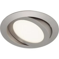 Briloner LED-Einbauleuchte Nickel Matt Schwenkbar H: 3,4 Cm Ø: 14 Cm -Beleuchtungsgeschäft 220072 1675 7285012bel