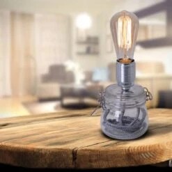 Näve Tischleuchte Glas Klar Max 11 Cm