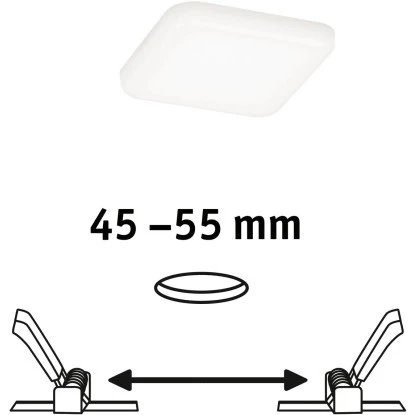 Paulmann LED-Einbaupanel Veluna VariFit Eckig 75x75 Mm 4,5 W 4.000 K Satin 4 Paulmann LED-Einbaupanel Veluna VariFit Eckig 75x75 Mm 4,5 W 4.000 K Satin – Bild 2