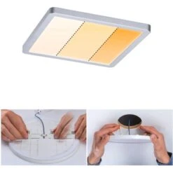 Paulmann LED-Einbaupanel Areo VariFit 17,5 X 17,5 Cm DimtoWarm 13 W Chrom Matt -Beleuchtungsgeschäft 4000870931004 2425 02