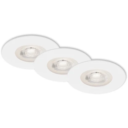 Brilo LED-Einbauleuchte Kulana 3er-Set Weiß 3 Brilo LED-Einbauleuchte Kulana 3er-Set Weiß