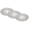 Brilo LED-Einbauleuchte Kulana 3er-Set Dimmbar Chrom-Matt -Beleuchtungsgeschäft 4002707378105 1675 2