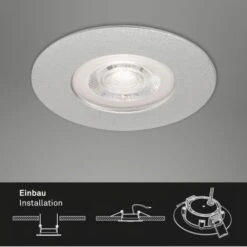 Brilo LED-Einbauleuchte Kulana 3er-Set Dimmbar Chrom-Matt -Beleuchtungsgeschäft 4002707378105 1675 7