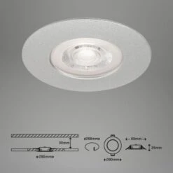 Brilo LED-Einbauleuchte Kulana 3er-Set Dimmbar Chrom-Matt -Beleuchtungsgeschäft 4002707378105 1675 8