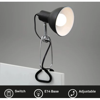 Briloner Klemmleuchte Fix Schwarz 4 Briloner Klemmleuchte Fix Schwarz – Bild 2