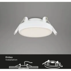 Briloner LED-Einbauleuchte Plat 1er-Set Weiß Ø 7,5 Cm Neutralweiß -Beleuchtungsgeschäft 4002707409199 1675 5