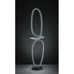 Wofi LED Standleuchte Madison 1-Flammig Schwarz Dimmbar -Beleuchtungsgeschäft 4003474393292 2858 3