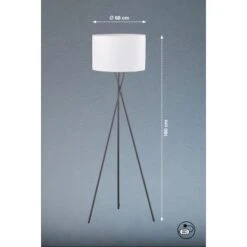 Fischer & Honsel Stehleuchte Wotan 3-flammig Schwarz/Weiß -Beleuchtungsgeschäft 4003694403870 1546 VM 09