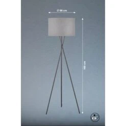 Fischer & Honsel Stehleuchte Wotan 3-flammig Schwarz/Grau -Beleuchtungsgeschäft 4003694403887 1546 VM 09