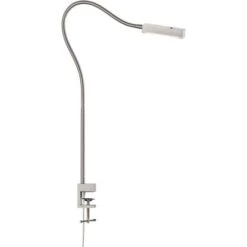 Fischer & Honsel LED-Klemmleuchte Raik Nickelfarben 40-82 Cm