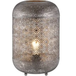 Fischer & Honsel Tischleuchte Velvet Silberfarben Antik Groß Ø 25 Cm -Beleuchtungsgeschäft 4003694503877 1546 2