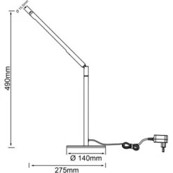 Brilliant LED-Tischleuchte Bombay Eisen -Beleuchtungsgeschäft 4004353174612 4731 CU 03