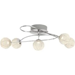 Brilliant LED-Deckenleuchte Dajana 5-flammig Chrom Und Aluminium