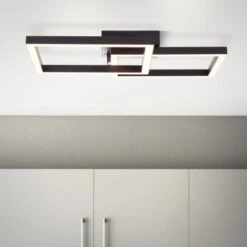 Brilliant LED-Deckenleuchte Kjorn 2-flammig Schwarz