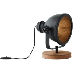 Brilliant Tischleuchte Kiki Schwarz Korund Und Holz -Beleuchtungsgeschäft 4004353382765 4731 CU 03