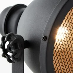 Brilliant Tischleuchte Kiki Schwarz Korund Und Holz -Beleuchtungsgeschäft 4004353382765 4731 CU 04