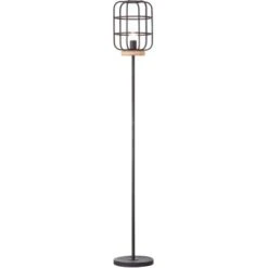 Brilliant Standleuchte Gwen 1-flammig Holz Und Schwarz Korund -Beleuchtungsgeschäft 4004353386459 4731 CU 03