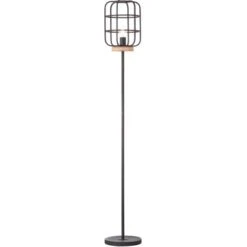 Brilliant Standleuchte Gwen 1-flammig Holz Und Schwarz Korund