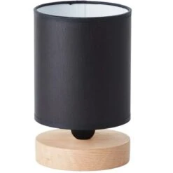 Brilliant Tischleuchte Vonnie Schwarz Und Holz -Beleuchtungsgeschäft 4004353391668 4731 CU 02