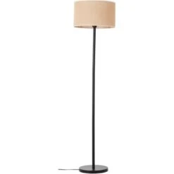 Brilliant Stehleuchte Aniela 1-flammig Schwarz Und Natur -Beleuchtungsgeschäft 4004353411861 4731 CU 02