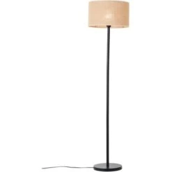 Brilliant Stehleuchte Aniela 1-flammig Schwarz Und Natur -Beleuchtungsgeschäft 4004353411861 4731 CU 03