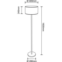 Brilliant Stehleuchte Aniela 1-flammig Schwarz Und Natur -Beleuchtungsgeschäft 4004353411861 4731 CU 08