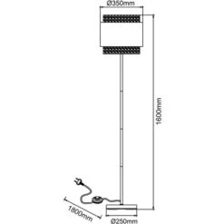 Brilliant Standleuchte Waterlilly 1,6 M Grau Und Beige -Beleuchtungsgeschäft 4004353411915 4731 CU 07