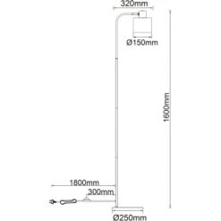 Brilliant Stehleuchte Weald Schwarz Und Holz -Beleuchtungsgeschäft 4004353419270 4731 CU 07