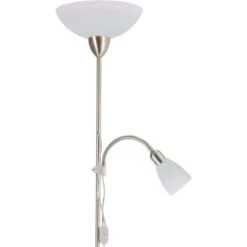 Deckenfluter Pienza Mit Leseleuchte Weiß