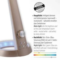 Paul Neuhaus Schreibtischleuchte Bill Messing Matt 40 X 65 Cm -Beleuchtungsgeschäft 4012248358498 2426 03