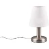 Trio Nachttischlampe Mats II Nickel Matt-Weiß Ø 14 Cm X 24 Cm -Beleuchtungsgeschäft 4017807551358 2451 S 02