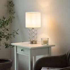 Leuchten Direkt Tischleuchte Deva Stahlfarben 18 X 35 Cm -Beleuchtungsgeschäft 4043689974763 2426 02