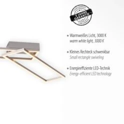 Leuchten Direkt LED-Deckenleuchte Iven Stahlfarben 92,4 X 22 Cm -Beleuchtungsgeschäft 4043689974886 2426 03