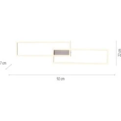 Leuchten Direkt LED-Deckenleuchte Iven Stahlfarben 92,4 X 22 Cm -Beleuchtungsgeschäft 4043689974886 2426 07