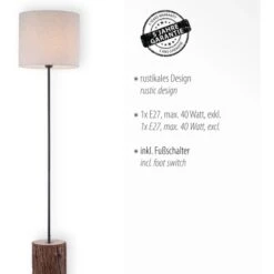 Leuchten Direkt Stehleuchte Bark Holzdekor H: 165 Cm -Beleuchtungsgeschäft 4043689975951 2426 03