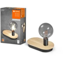 Ledvance Tischleuchte Decor Holz Holzbraun-Schwarz -Beleuchtungsgeschäft 4058075757103 2010 S 09