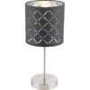 Globo Tischleuchte Kidal Nickel-Grau-Silber