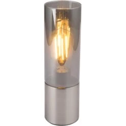 Globo Tischleuchte Annika Nickel Matt Rauch 1-flammig Ø 9 Cm 5 Globo Tischleuchte Annika Nickel Matt Rauch 1-flammig Ø 9 Cm -Beleuchtungsgeschäft 408798 3749 21000N