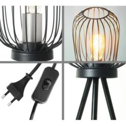 Amare Stehlampe Vintage Metall 60 Cm Schwarz -Beleuchtungsgeschäft 4251083912100 4655 07