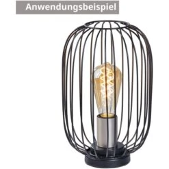 Amare Tischlampe Vintage Metall 18 Cm X 29 Cm Schwarz -Beleuchtungsgeschäft 4251083915828 4655 03
