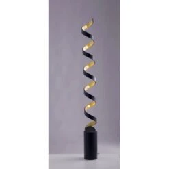Luce Design LED-Stehleuchte Helix Schwarz-Gold 152 X 14,5 X 14,5 Cm -Beleuchtungsgeschäft 437314 3746 2