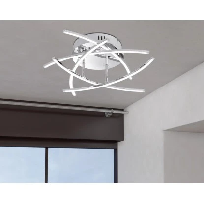 Fischer & Honsel LED-Deckenleuchte Cross 5 X 4 W Chrom 3 Fischer & Honsel LED-Deckenleuchte Cross 5 X 4 W Chrom