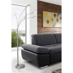 Nino Leuchten LED-Bogenleuchte Mio Nickel Matt 5-flammig -Beleuchtungsgeschäft 481504 3524 3